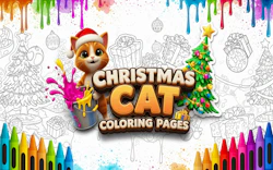 Christmas Cat Coloring Pages