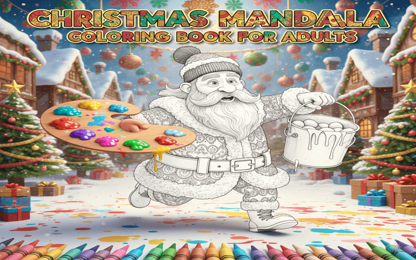 Christmas Mandala Coloring Book for Adults