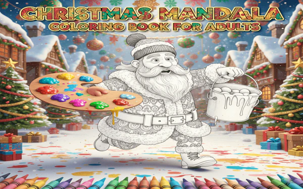 Christmas Mandala Coloring Book for Adults