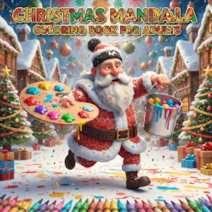 Christmas Mandala Coloring Book for Adults Thumbnail