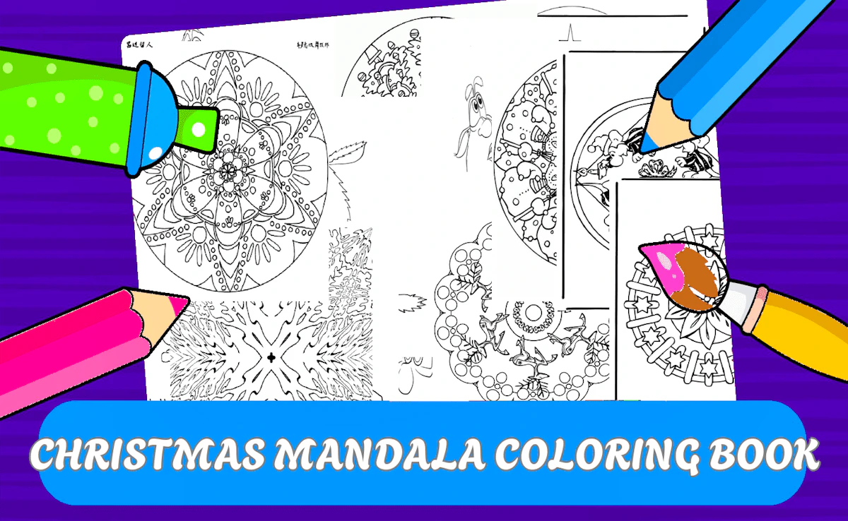Play Christmas Mandala Coloring Book — free online Kids game