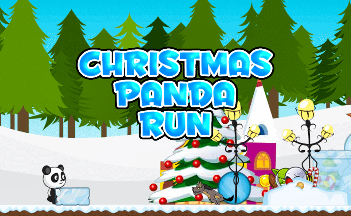 Play Christmas Panda Run — free online Arcade game