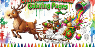 Christmas Reindeer Coloring Pages thumbnail