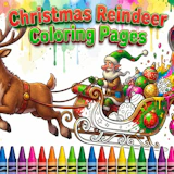Christmas Reindeer Coloring Pages