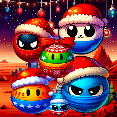 Christmas Rush Red and Friend Balls By Gamepix