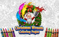 Christmas Wreath Coloring Pages