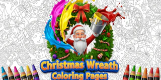 Christmas Wreath Coloring Pages thumbnail