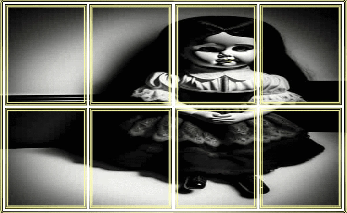 Play Chucky doll Photo Image Scramble — free online Brain game