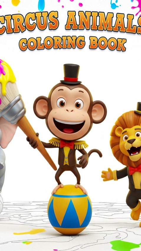Circus Animals Coloring Book