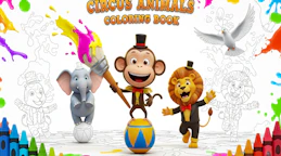 马戏团动物着色本 (Circus Animals Coloring Book)