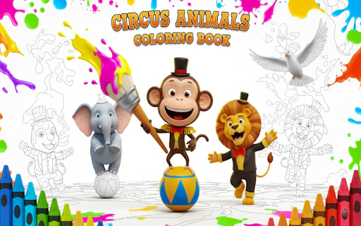 Circus Animals Coloring Book