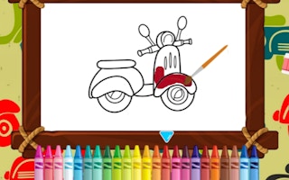 City Scooter Ride Coloring