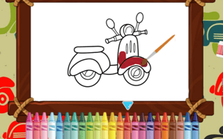 City Scooter Ride Coloring