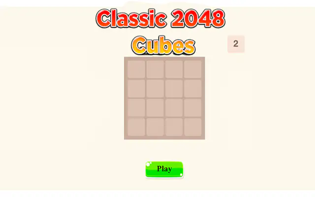 Classic 2048 - Cubos