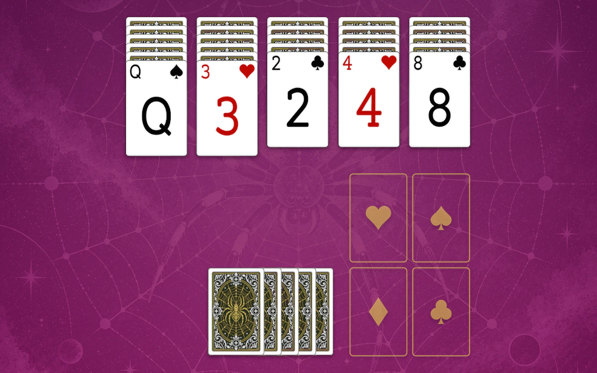 Classce Image Classic Spider Solitaire 🕹️ Joue Maintenant sur GamePix