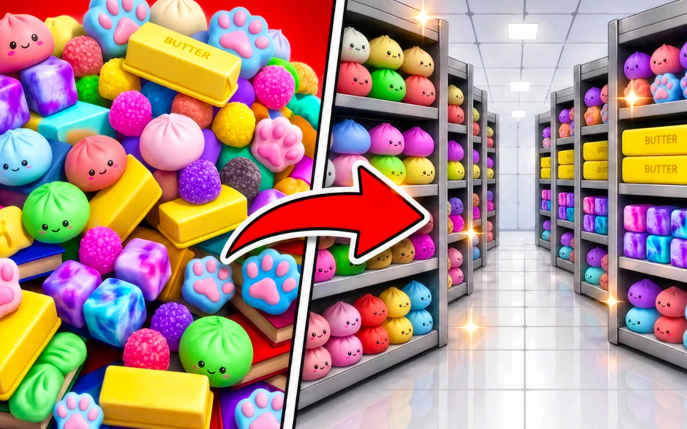 Clean the Squishes! ASMR Sorting Obby