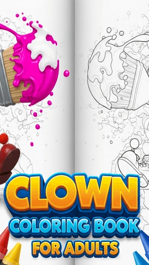 Clown Coloring Book for Adults