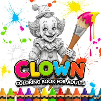 Clown Coloring Book for Adults By Gamepix