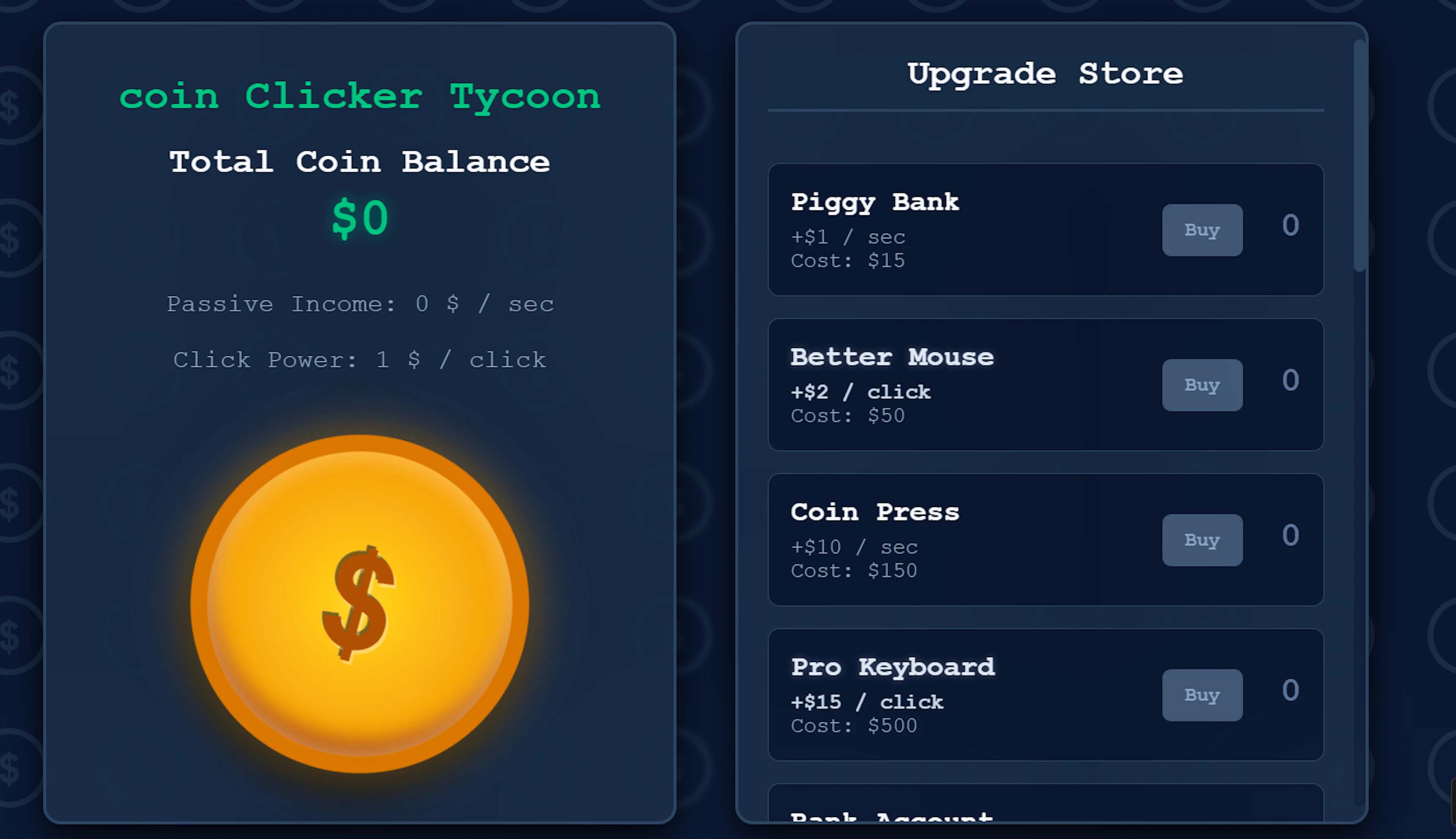 Coin Clicker Tycoon