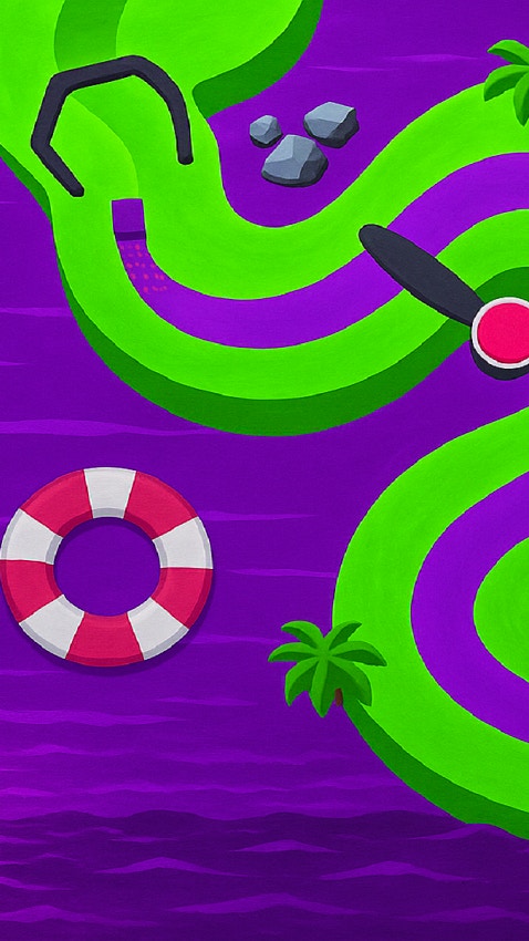 Color Path Line 3D Draw and Roll Puzzle Runner