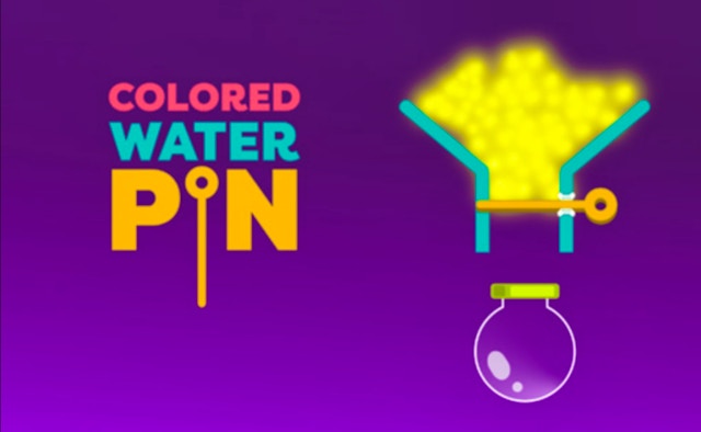 Colored Water And Pin