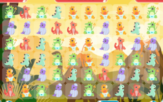 Colorful Dinosaurs Match 3