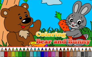 Coloring Bear And Bunny game cover