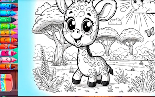 Coloring Book Cute Animals