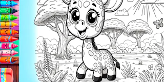 Coloring book cute animals thumbnail