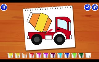Coloring Book: Excavator Trucks game cover