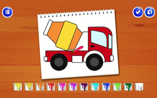 Coloring Book: Excavator Trucks