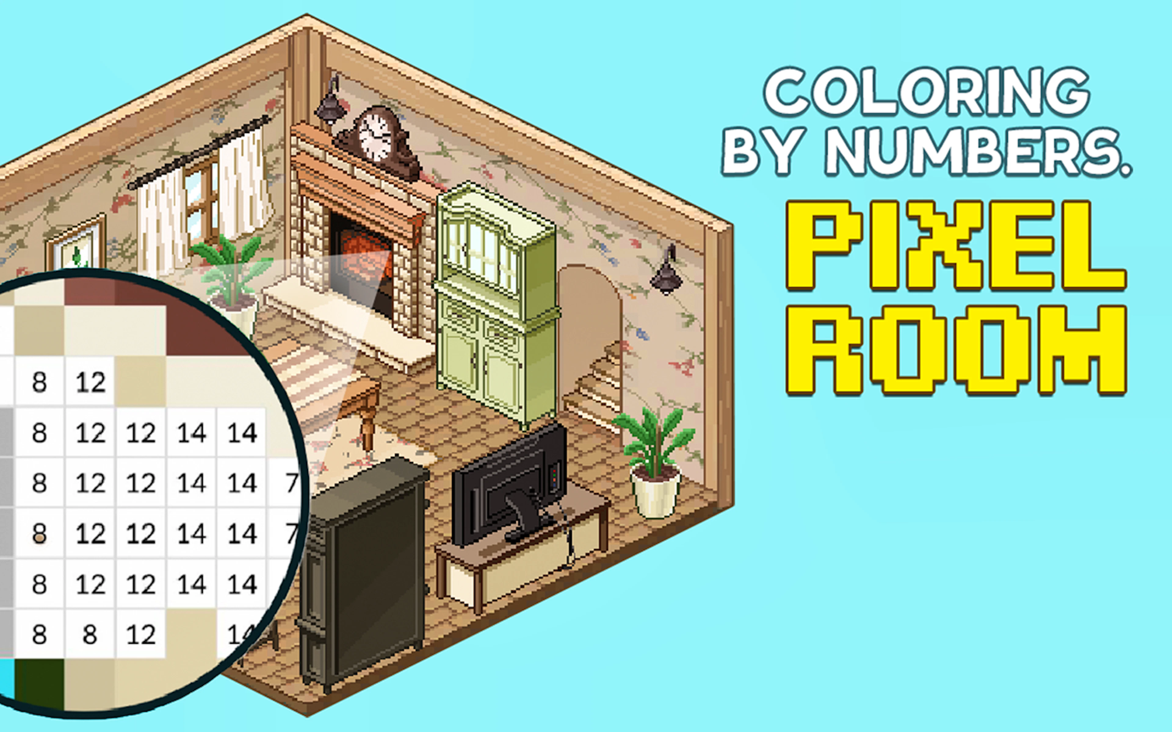 Coloring by Numbers. Pixel Room