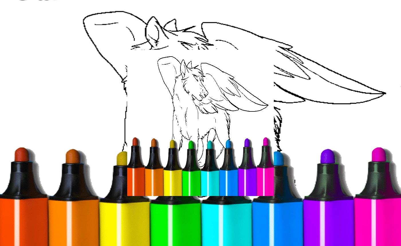 Coloring Pages Of Anime Wolves