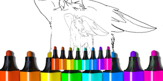 Coloring Pages Of Anime Wolves thumbnail