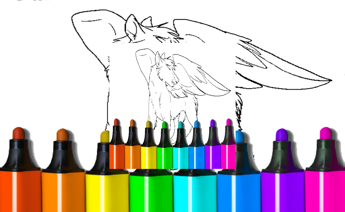 Play Coloring Pages Of Anime Wolves — free online Kids game