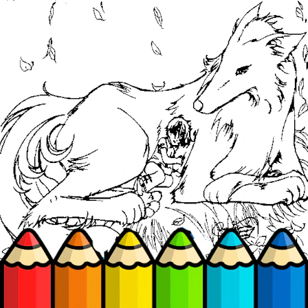 Coloring Pages Of Anime Wolves game thumbnail