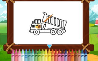 Construction Trucks Coloring game cover