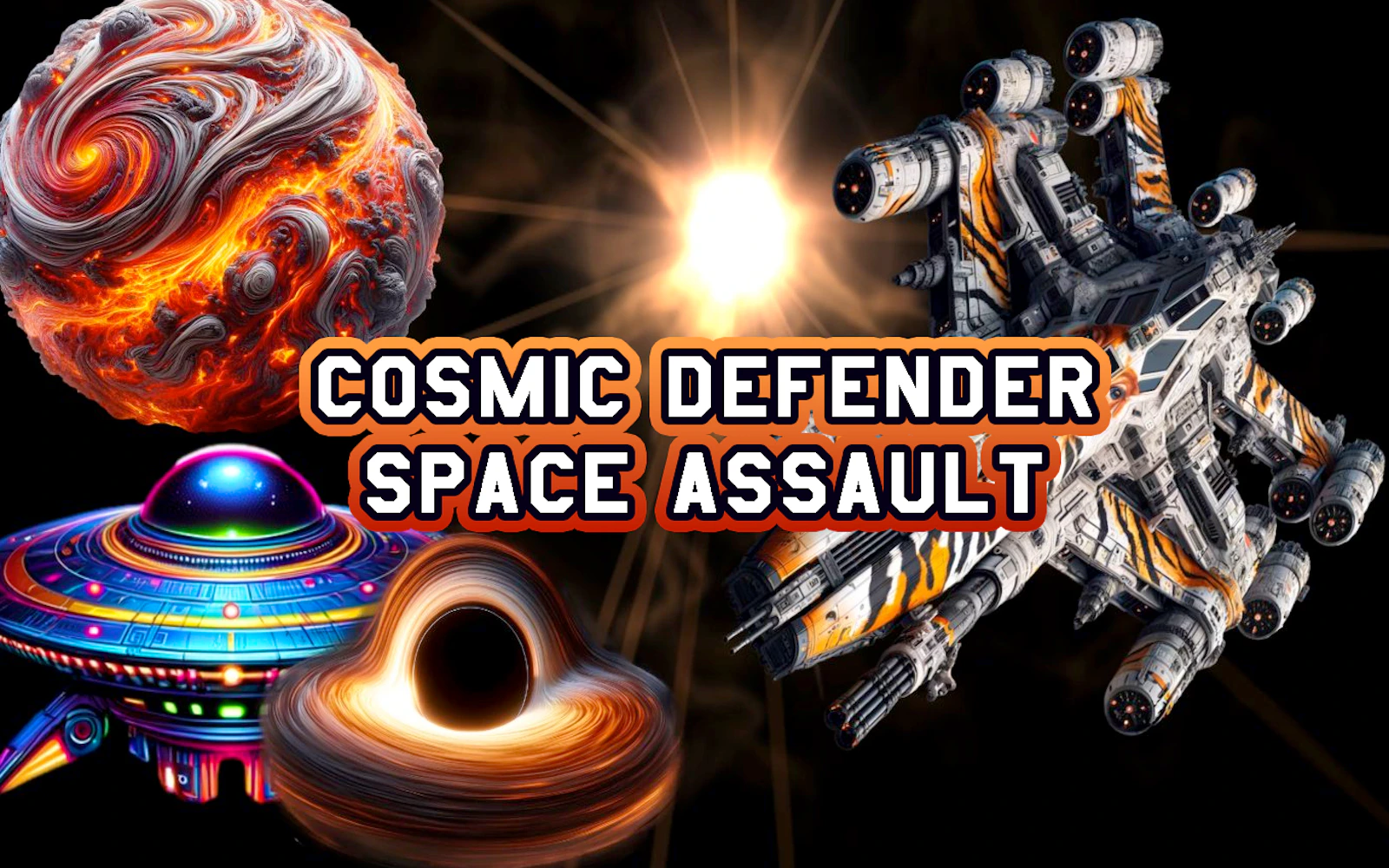 Cosmic Defender Space Assault — free online simulation game on Glaze Games