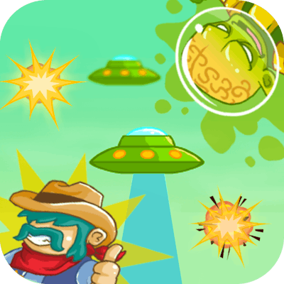 Cowboy VS Martians By Gamepix