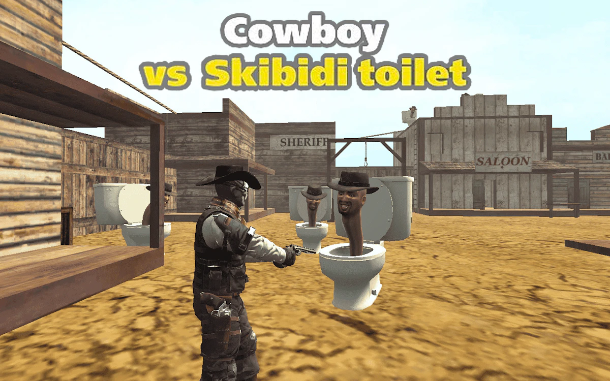 Play Cowboy vs Skibidi Toilets — free online Skibidi Toilet game