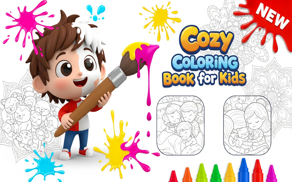 Play Cozy Coloring Book for Kids — free online Coloring game