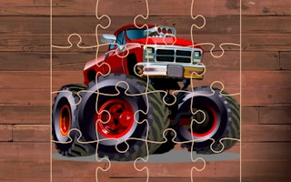 Crazy Monster Trucks Puzzle game cover