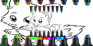 Cute Anime Animals Coloring Pages thumbnail