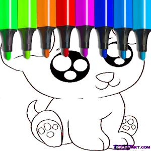 Cute Anime Animals Coloring Pages Thumbnail