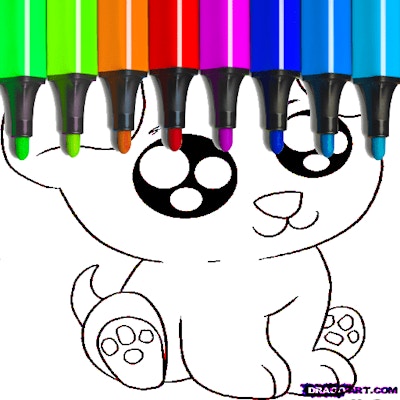 Cute Anime Animals Coloring Pages By Gamepix