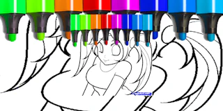 Cute Anime Face Girls Coloring Pages thumbnail
