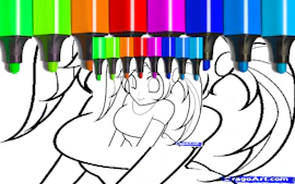Cute Anime Face Girls Coloring Pages