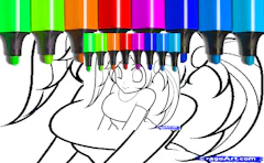 Cute Anime Face Girls Coloring Pages