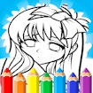 Cute Anime Face Girls Coloring Pages banner