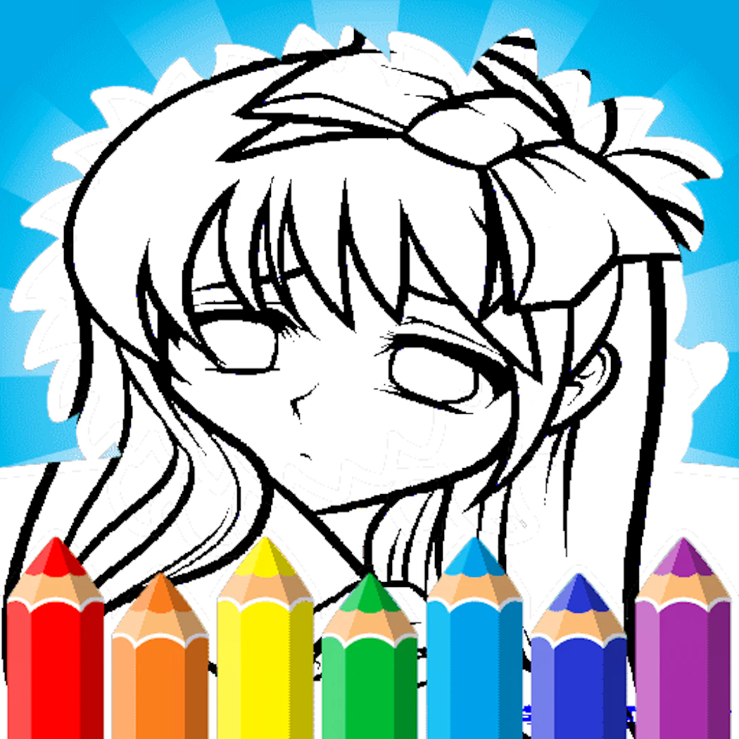 Cute Anime Face Girls Coloring Pages